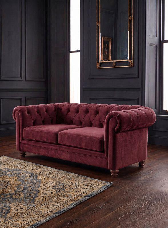 SOFA FLORENCIA 3C TELA VELVET BURDEO-3