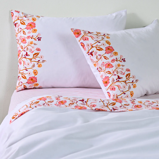 Combo Cama Cannon 2 Plazas Textil + Respaldo Tela Rosa-6
