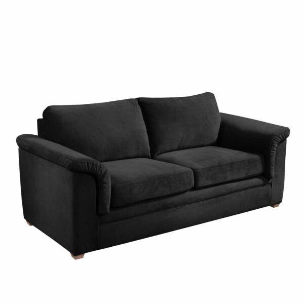 SOFA ANCONA 3C TELA  VELVET  NEGRO-2