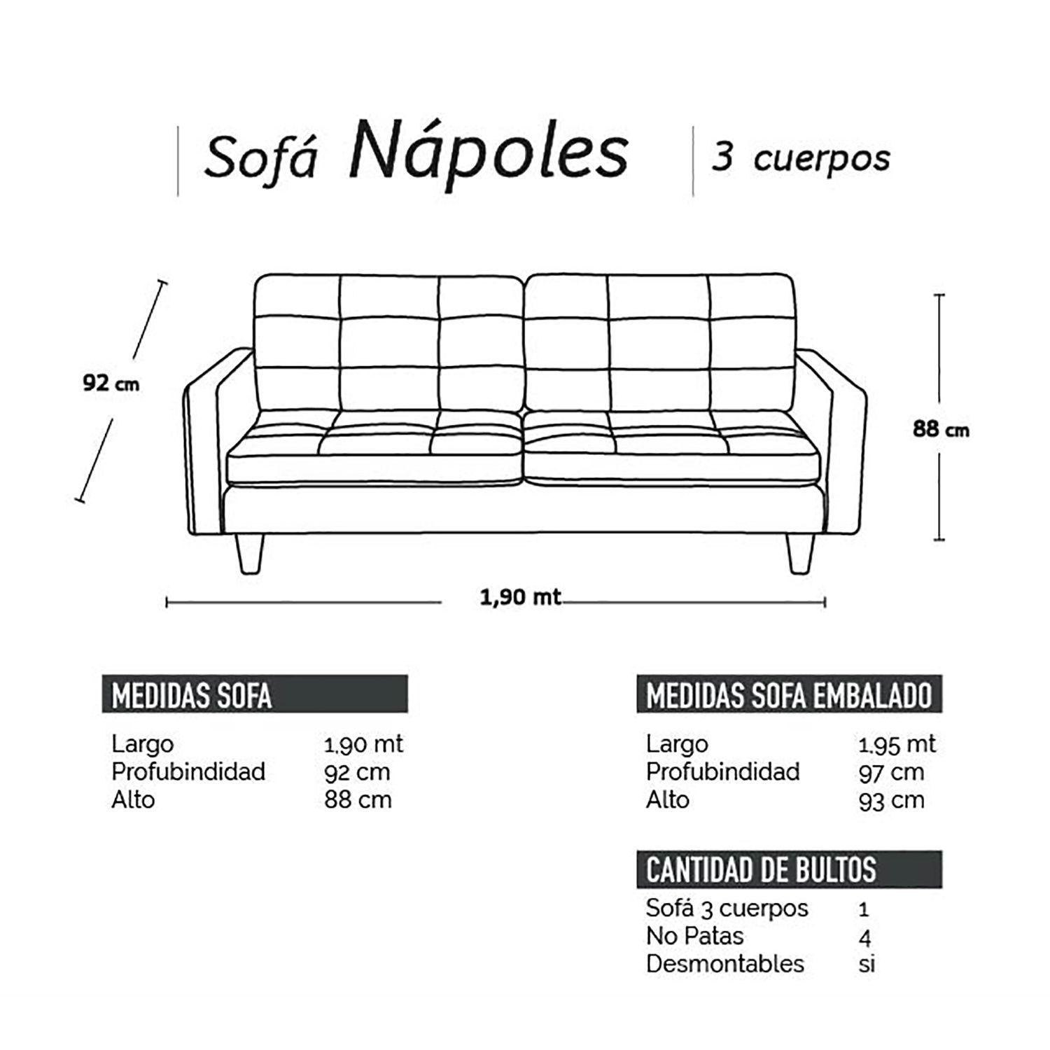 SOFA NAPOLES 3C CUERO KENTUCKY NEGRO-4