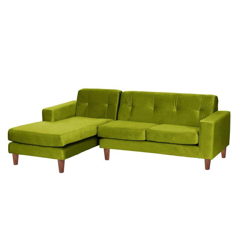 Sofa Chaiselong Izq Salerno Tela  Velvet  Pistacho-1