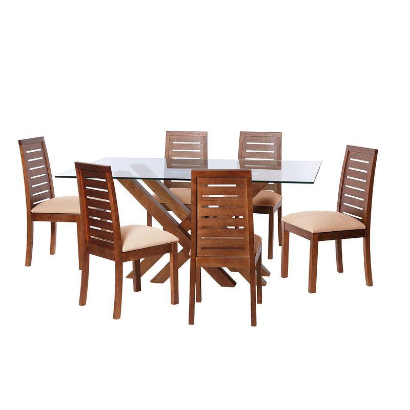 Juego De Comedor Merida 6 Sillas Tenerife Lino Natural-0