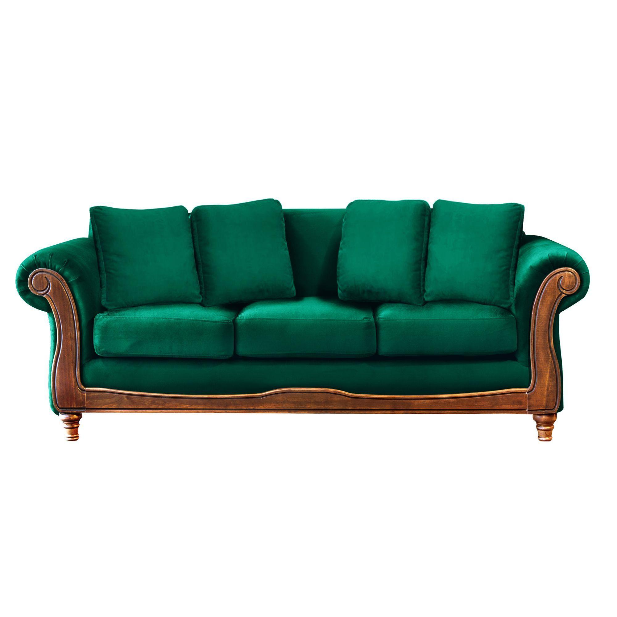 SOFA  RIMINI 3C TELA VELVET VERDE-5