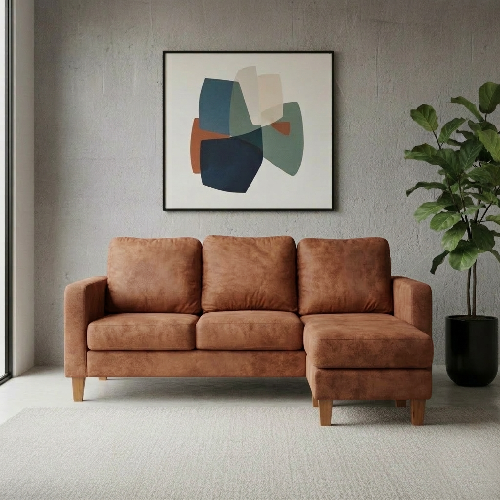 Seccional Intercambiable Venecia 3 Cuerpos Cuero Tabaco-3