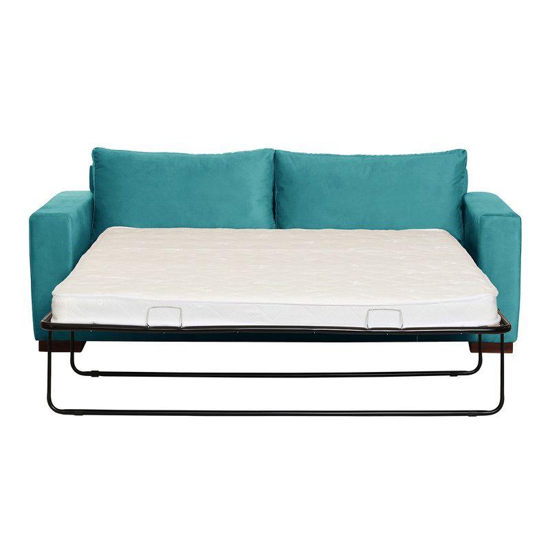 Sofa Cama Livorno 2Pl Tela Velvet Turquesa-2