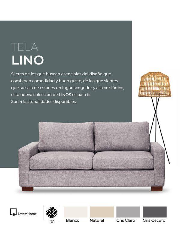 Sofá Cama Milan 2PL Lino Con Asiento de Resortes Pocket-6
