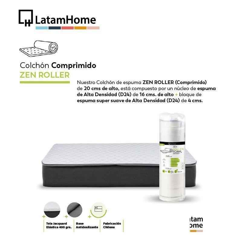 Colchon Comprimido Zen Roller 2 Plazas Espuma-2