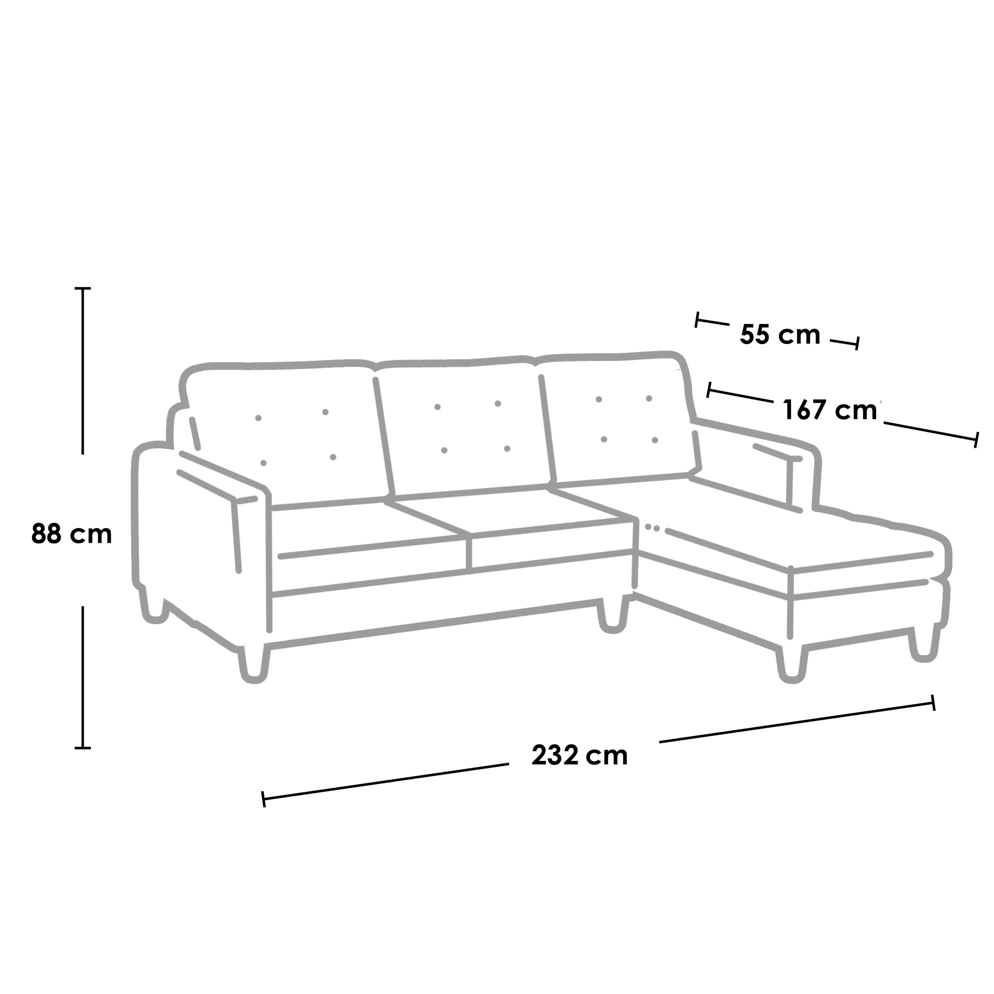 Sofa Seccional Derecho Napoles Tela Velvet Negro-3
