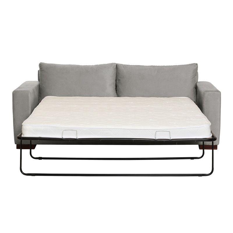 Sofa Cama Livorno 2Pl Tela Velvet Gris-2