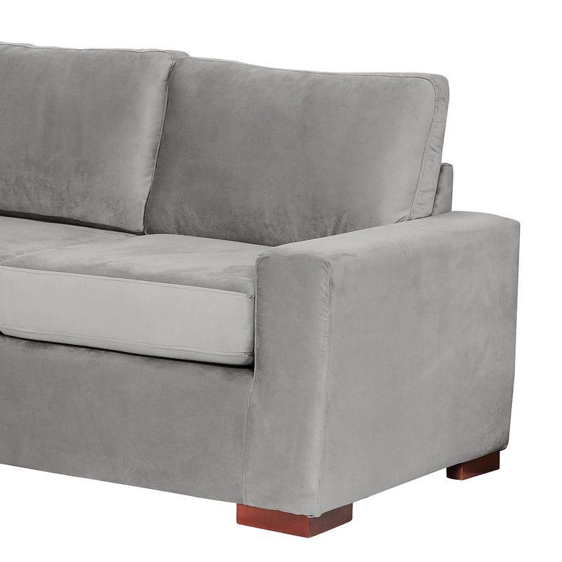 Sofa Cama Livorno 2Pl Tela Velvet Gris-3
