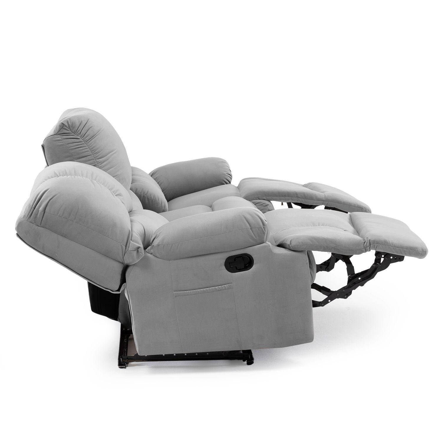 Bergere Perugia Reclinable 3 Cuerpos Tela Velvet-2