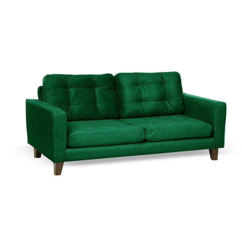 Sofa Napoles 2C Tela  Velvet  Verde-2