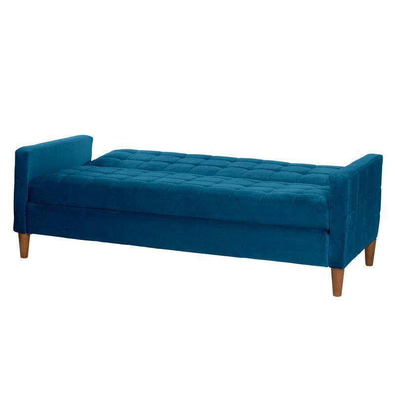 FUTON GENOVA  TELA VELVET AZUL PETROLEO-5