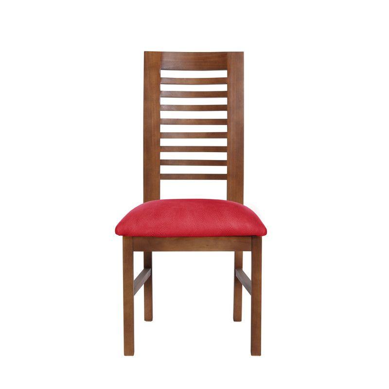 Juego De Comedor Alicante 6 Sillas Salamanca Cuero Kentucky Rojo-3