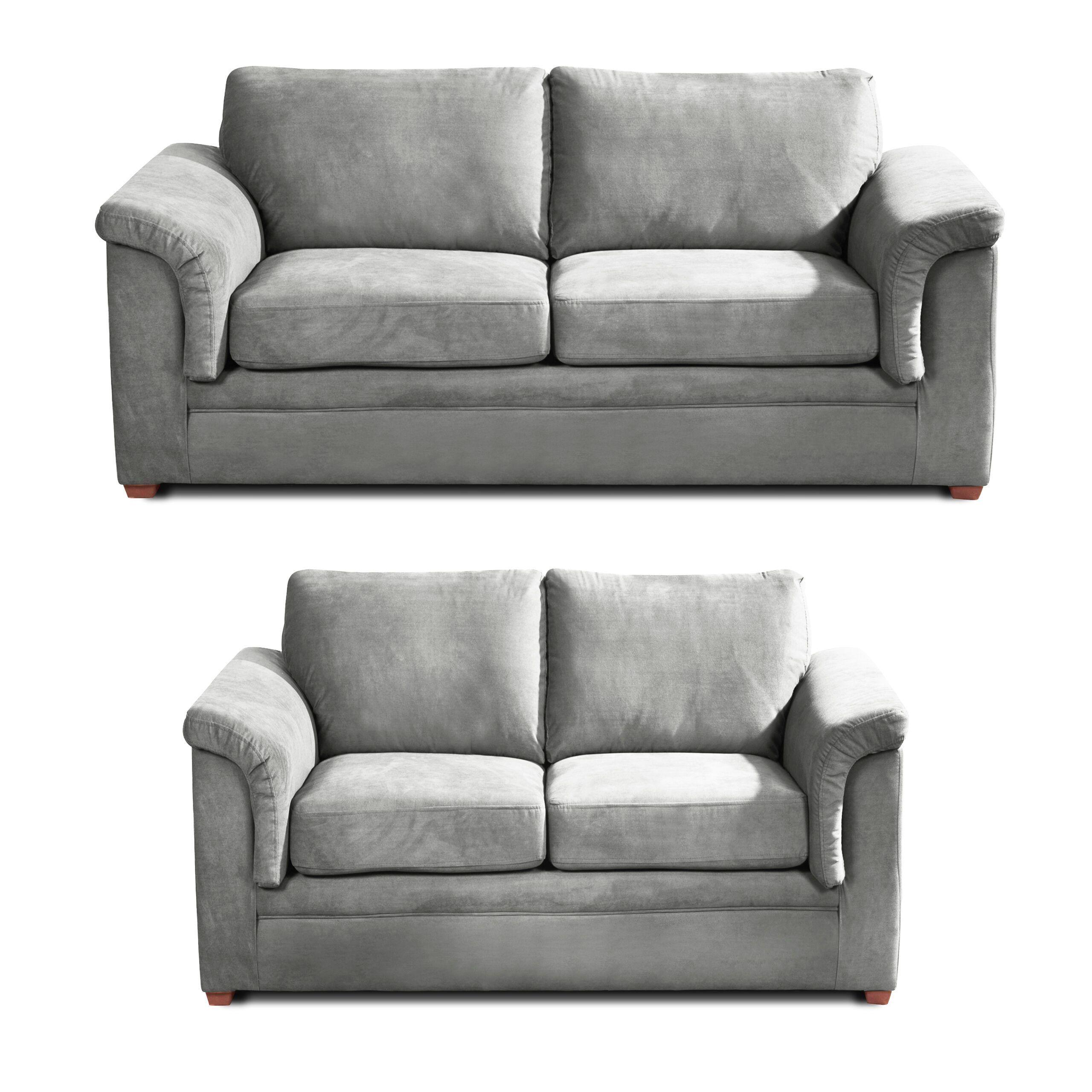 LIVING ANCONA 3-2 TELA  VELVET  GRIS-2