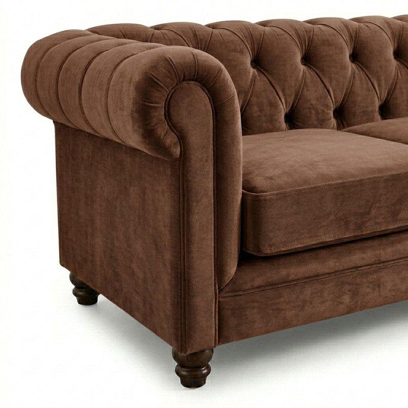 SOFA FLORENCIA 3C TELA VELVET CHOCOLATE-4