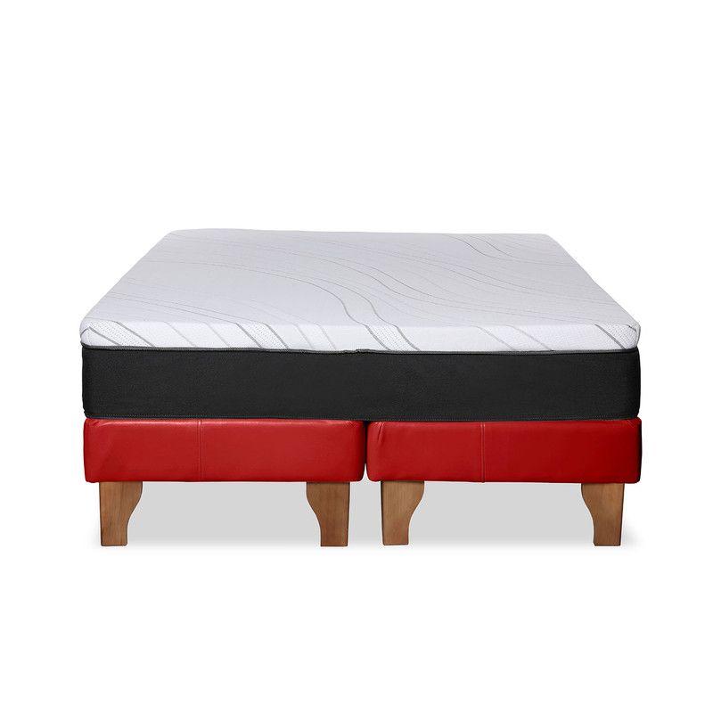 Cama Zen Top Foam Soft Pu Rojo Super King-5