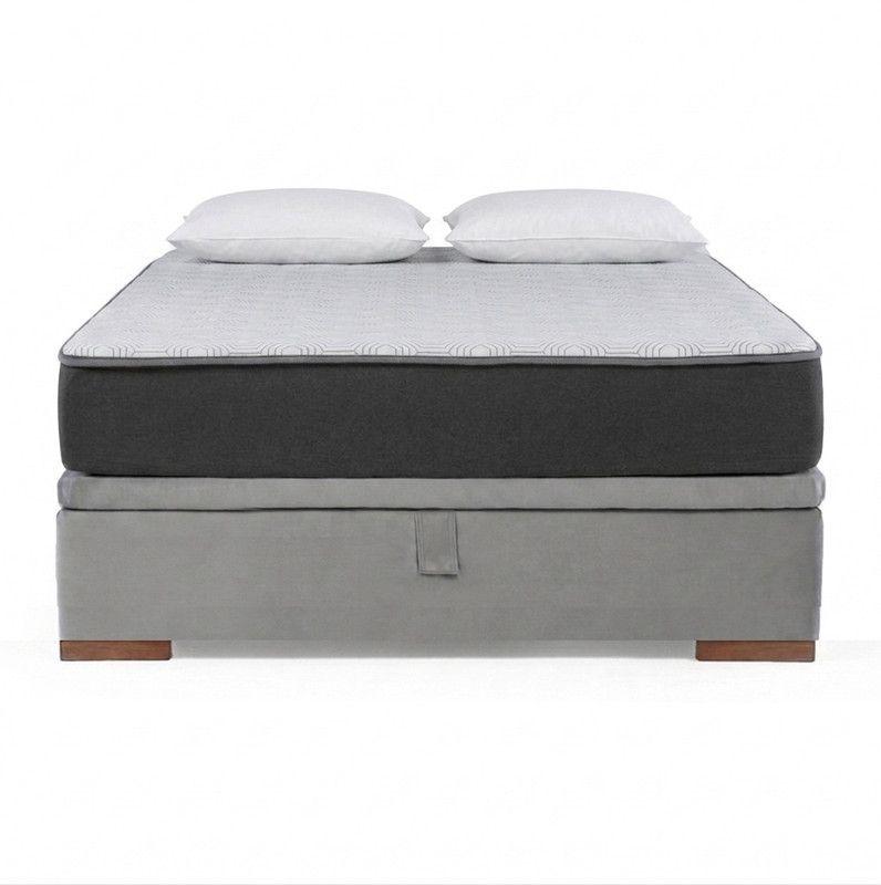 Cama Funcional Baul Full 1.35 Mt Colchon Comprimido New Top + 2 Almohadas Tela-6