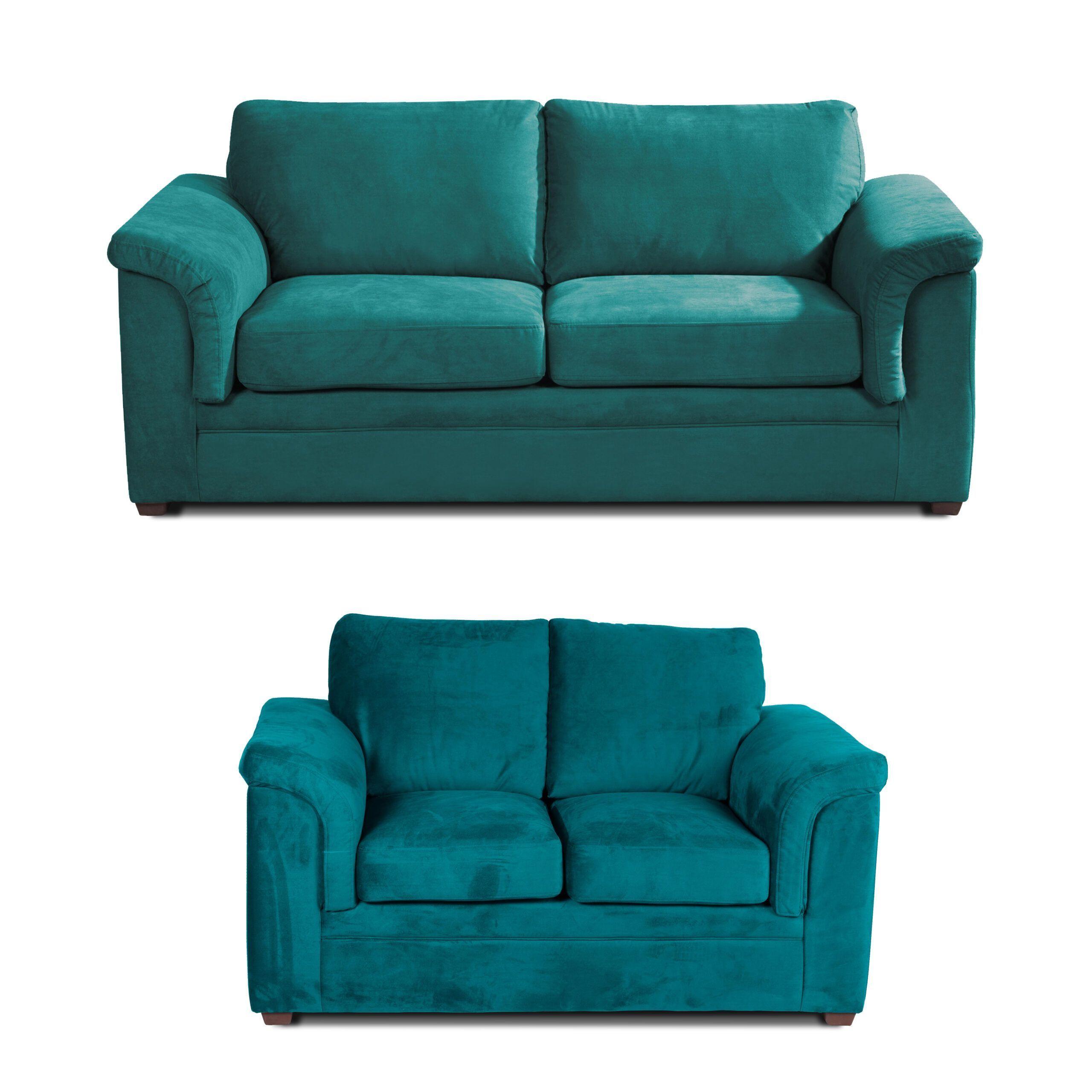 LIVING ANCONA 3-2 TELA  VELVET  TURQUESA-2