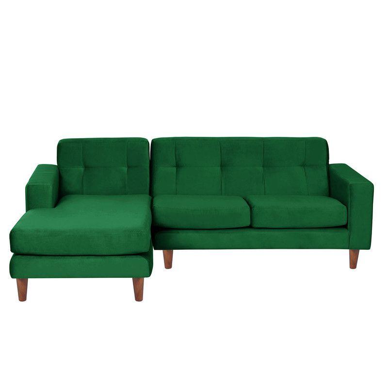 Sofa Chaiselong Izq Salerno Tela  Velvet  Verde-0