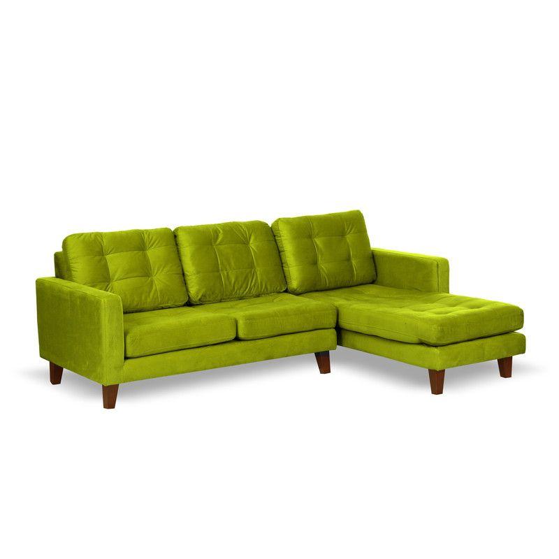 Sofa Chaiselong Der Napoles Tela Velvet  Pistacho-1