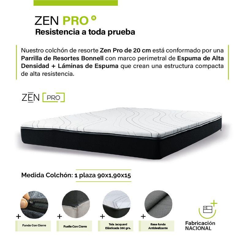 Camarote Desmontable Zen + Colchon Pro 1 Plaza Madera-3