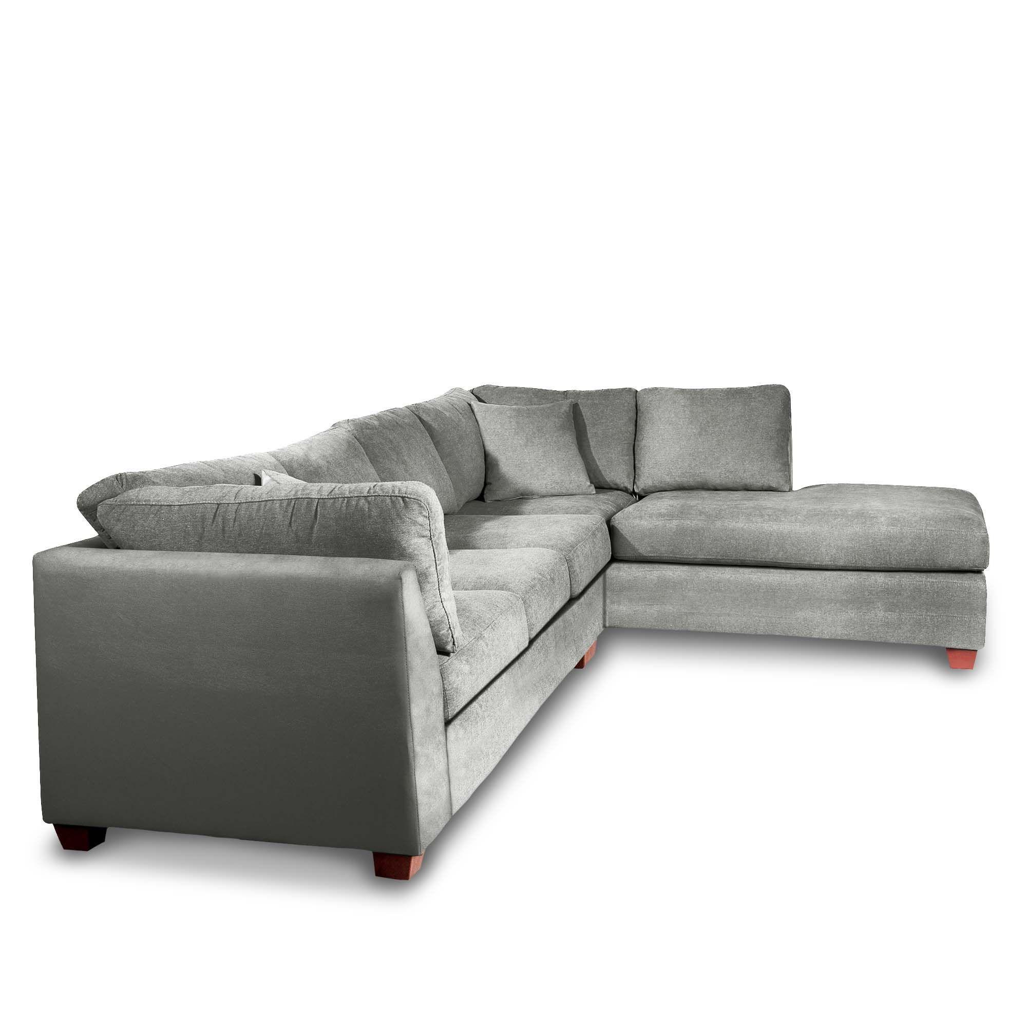 SECCIONAL PADUA DER TELA VELVET GRIS-2