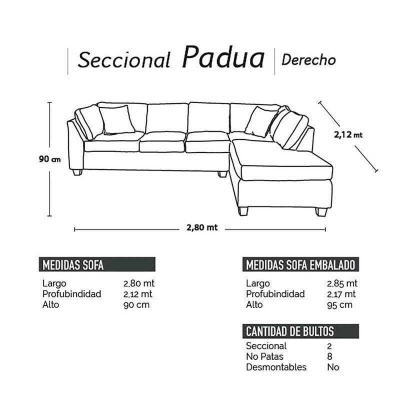 SECCIONAL PADUA DER TELA VELVET GRIS-4