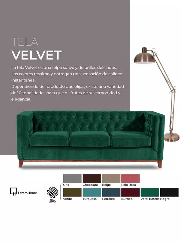 SECCIONAL PADUA DER TELA VELVET GRIS-5