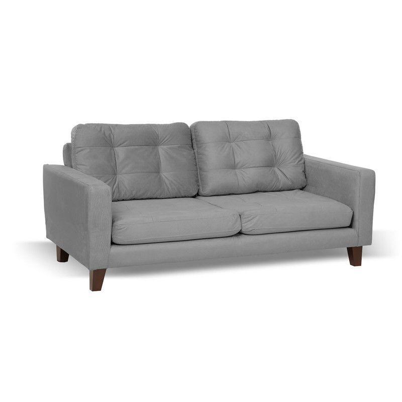 Sofa Napoles 2C Tela  Velvet  Gris-2