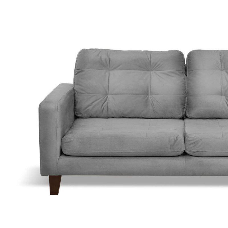 Sofa Napoles 2C Tela  Velvet  Gris-5