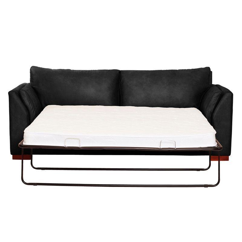 Sofa Cama Milan 2Pl Con Resortes Pocket Cuero Kentucky Negro-2