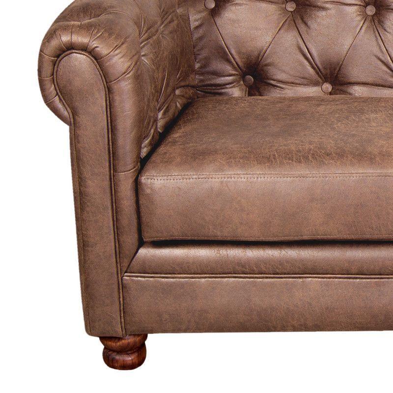 Sofa Florencia 2 Cuerpos Cuero Colorado Caramelo-4