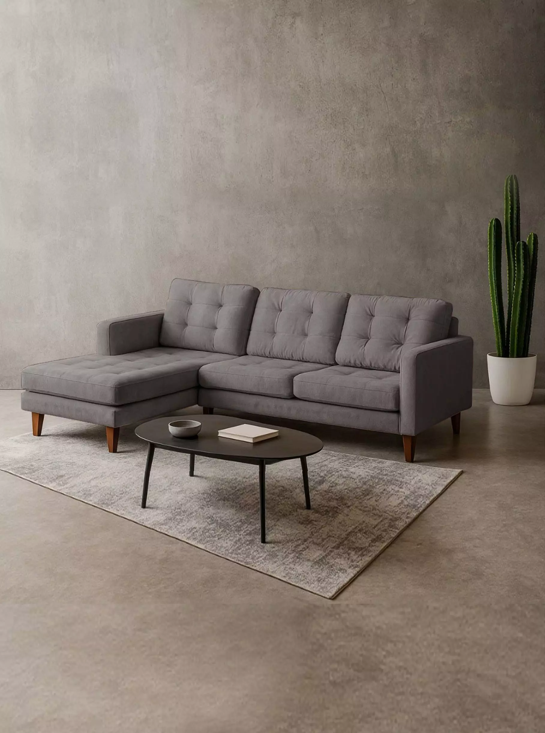Sofa Chaiselong Izq Napoles Tela  Velvet-0
