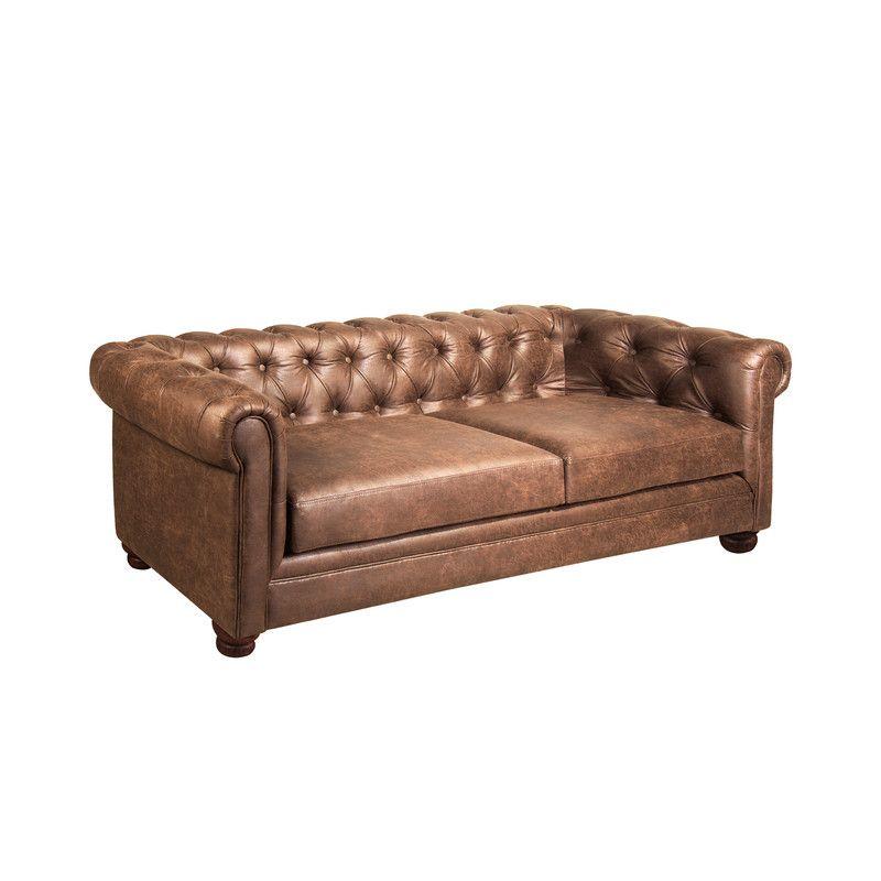 Sofa Florencia 3 Cuerpos Cuero Colorado Caramelo-2