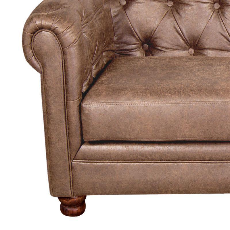 Sofá Florencia 3 Cuerpos Capitoné Cuero Colorado Caramelo-5