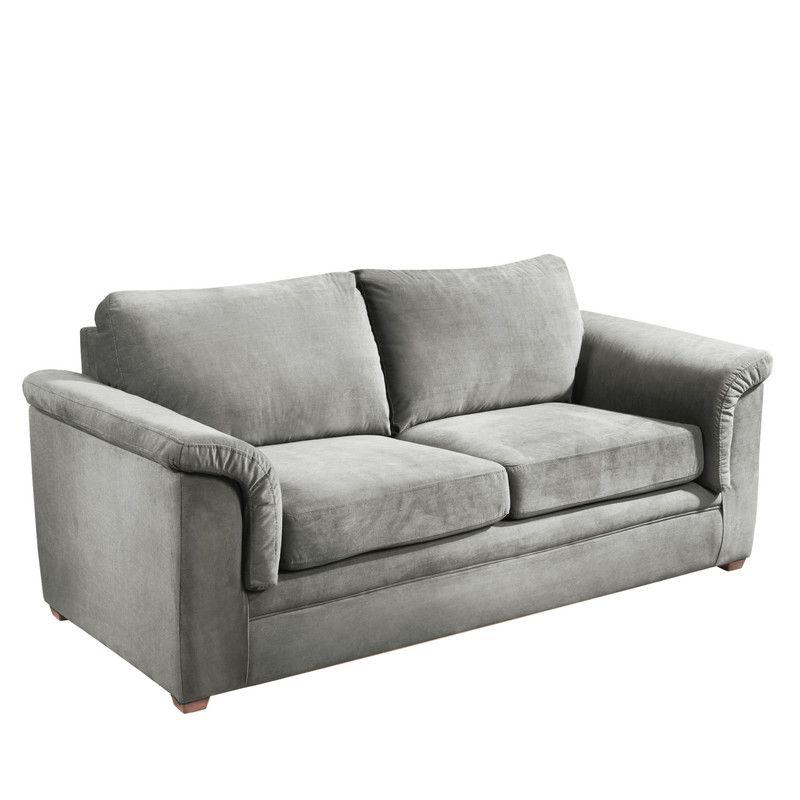 SOFA ANCONA 3C TELA  VELVET  GRIS-2