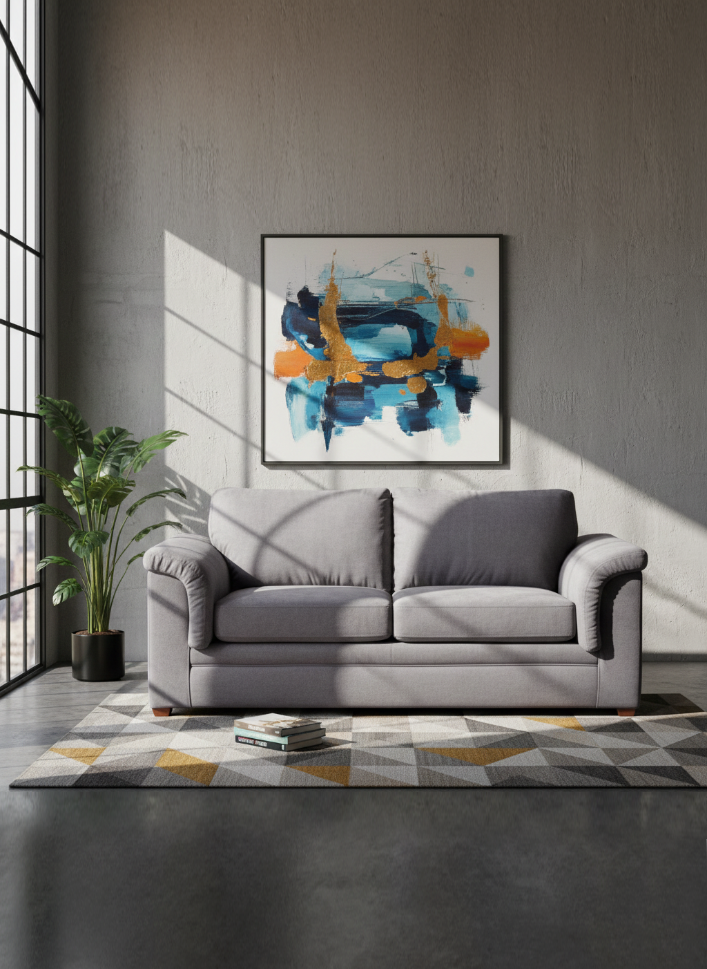 SOFA ANCONA 3C TELA  VELVET  GRIS-0