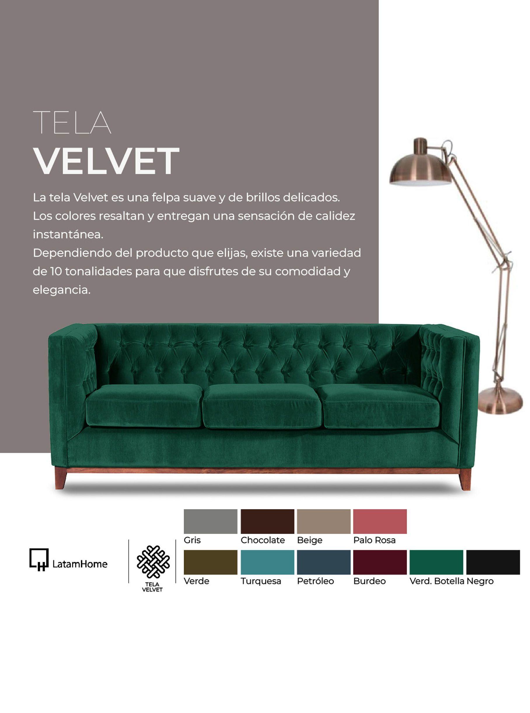 SOFA ANCONA 3C TELA  VELVET  GRIS-5