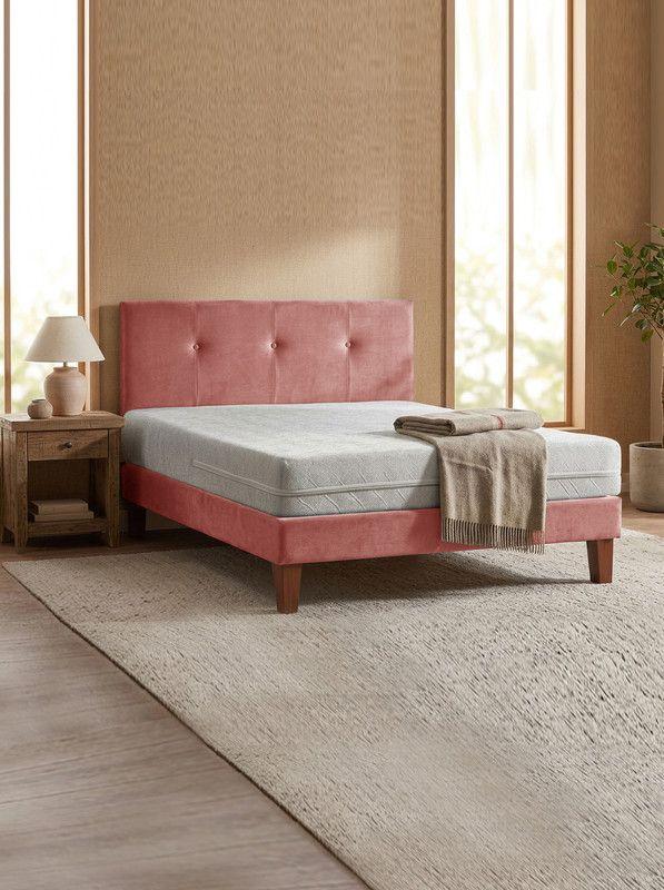 Cama Europea Zen Best 1.5 Plazas colchon Espuma Con Funda Velvet + Respaldo-0