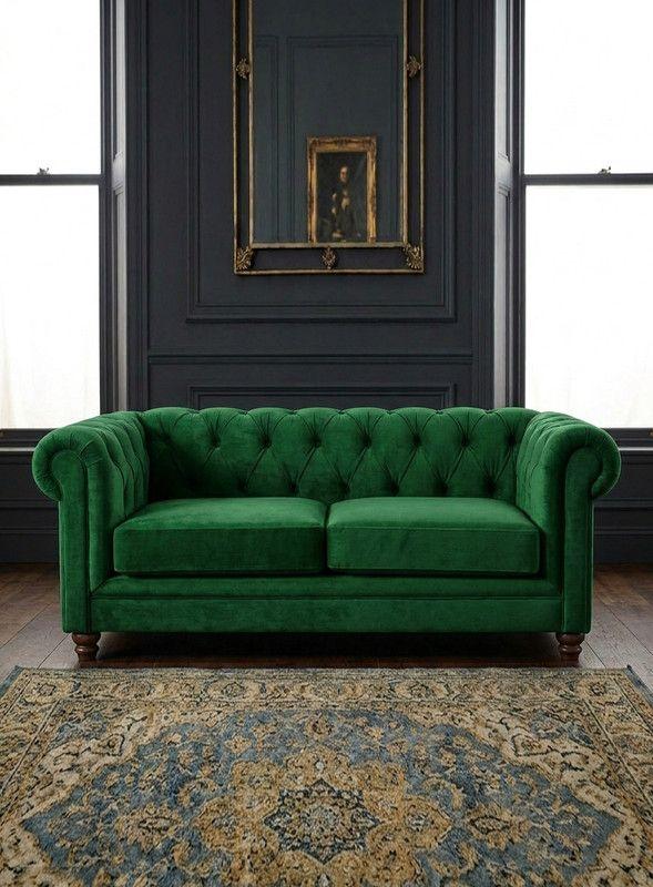 SOFA FLORENCIA 2C TELA VELVET VERDE-0