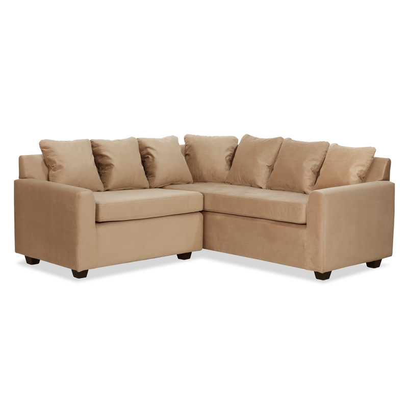 Seccional Lucca 3 Cuerpos Tela Velvet Beige-2