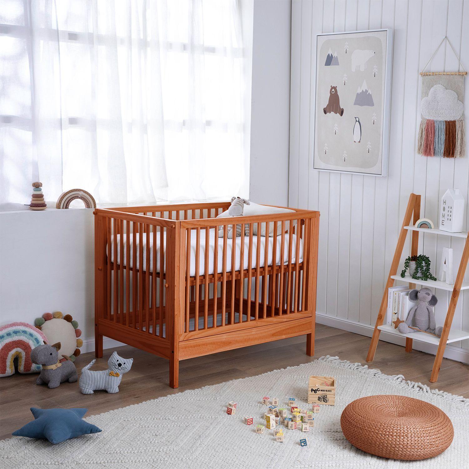 CUNA EVOLUTIVA ZEN BABY BORJA MADERA NATIVA 100X70 + COLCHON-0