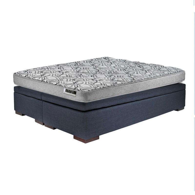 Cama Boxet Zen Best 2 Plazas Base Dividida Tela Gris-3