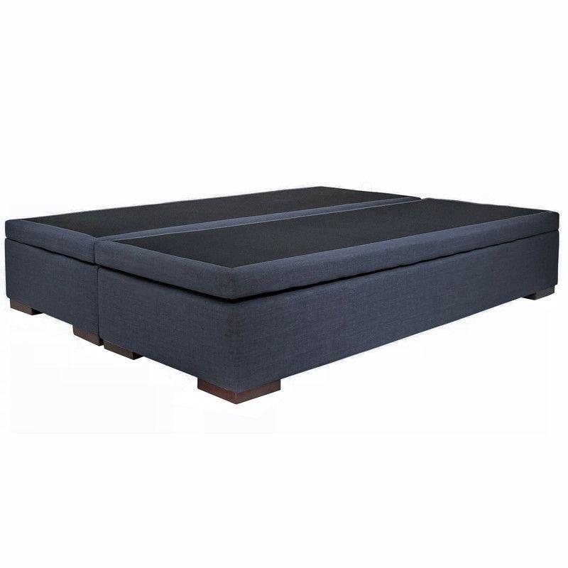 Cama Boxet Zen Best 2 Plazas Base Dividida Tela Gris-5