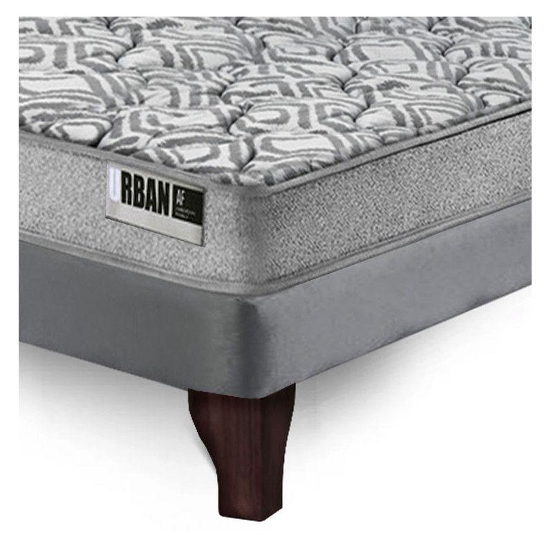 Cama Europea Cannon Zen Urban 2 Plazas Tela Gris-6