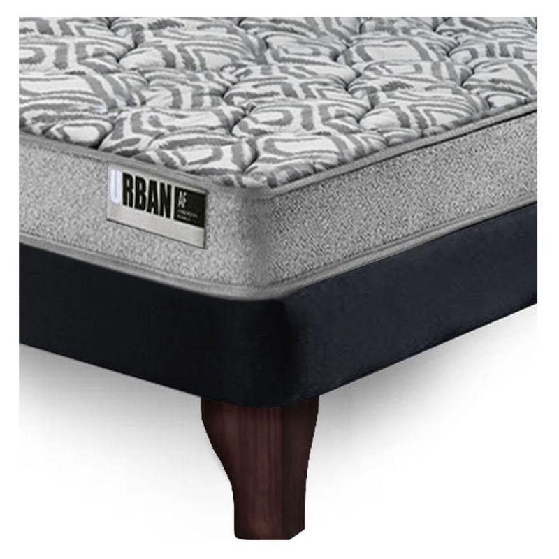 Cama Europea Cannon Zen Urban 2 Plazas Tela Negro-6