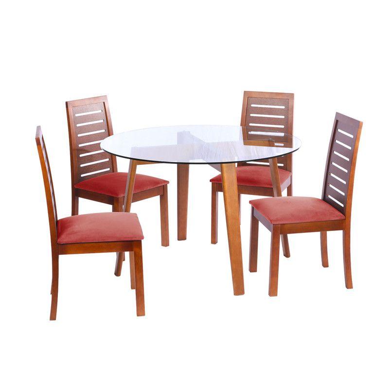 Juego De Comedor Valencia S/Tenerife Tela Palo Rosa-0