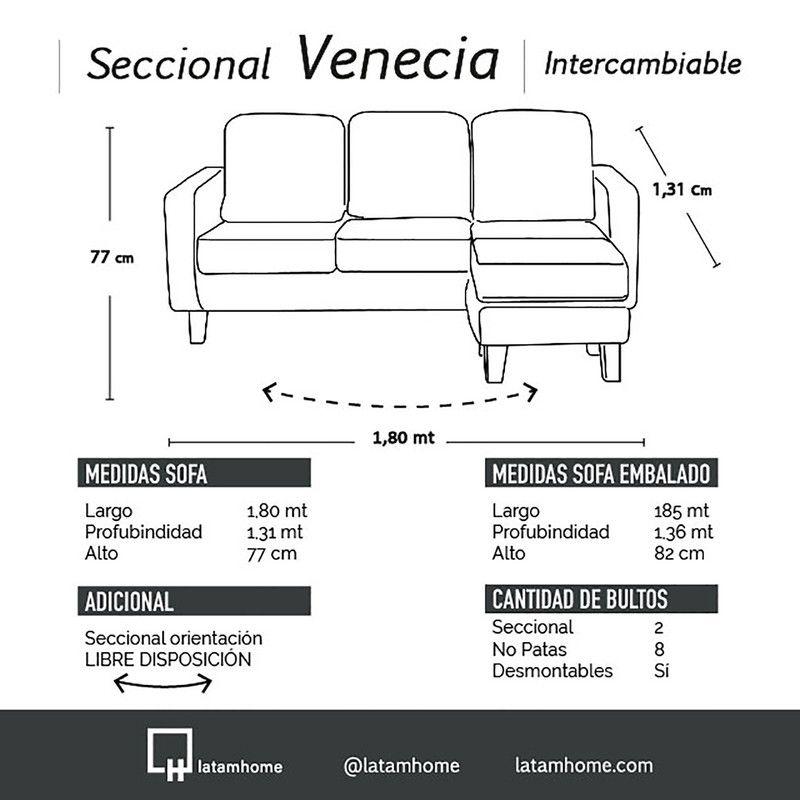 JUEGO DE LIVING 3-1 SECCIONAL INTERCAMBIABLE VENECIA TELA VELVET + SITIAL KIEL TELA-4