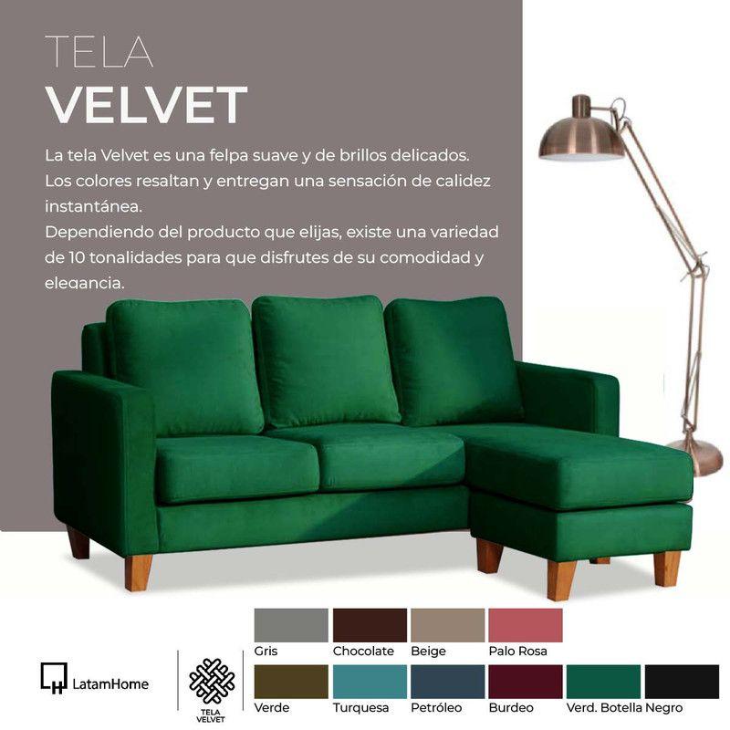 JUEGO DE LIVING 3-1 SECCIONAL INTERCAMBIABLE VENECIA TELA VELVET + SITIAL KIEL TELA-6